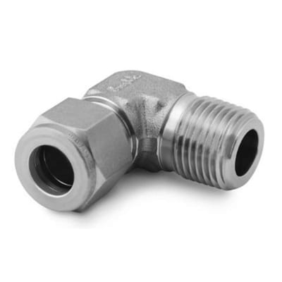 Swagelok SS-400-2-4 316 SS Tube Fitting, Male Elbow, 1/4 in. tube OD