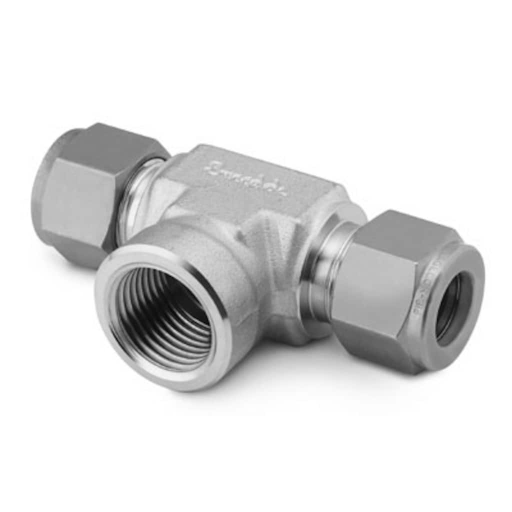 Swagelok SS-1210-3TTF 316 SS Tube Fitting, Female Branch Tee, 3/4 in. Tube OD