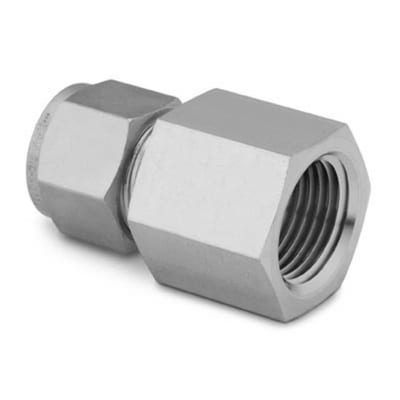 Swagelok SS-400-7-4 316 SS Tube Fitting, Female Connector, 1/4 in. tube OD