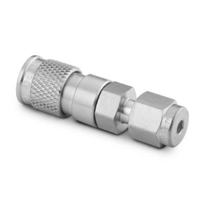 Swagelok SS-QM2-B-200 316 SS Miniature Quick Connect Body, 0.05 Cv, 1/8 in. Swagelok Tube Fitting