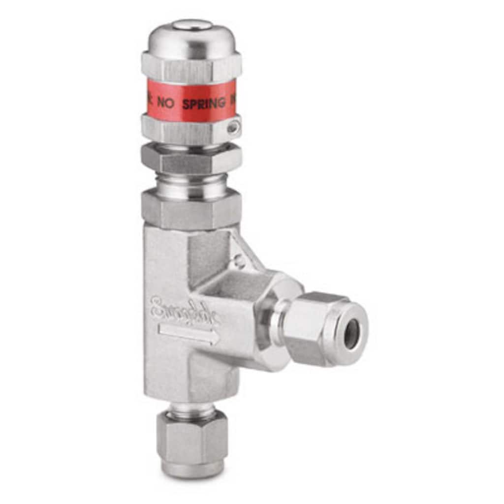 Swagelok SS-4R3A 316 SS High-Pressure Proportional Relief Valve, 1/4 in. Swagelok tube fitting
