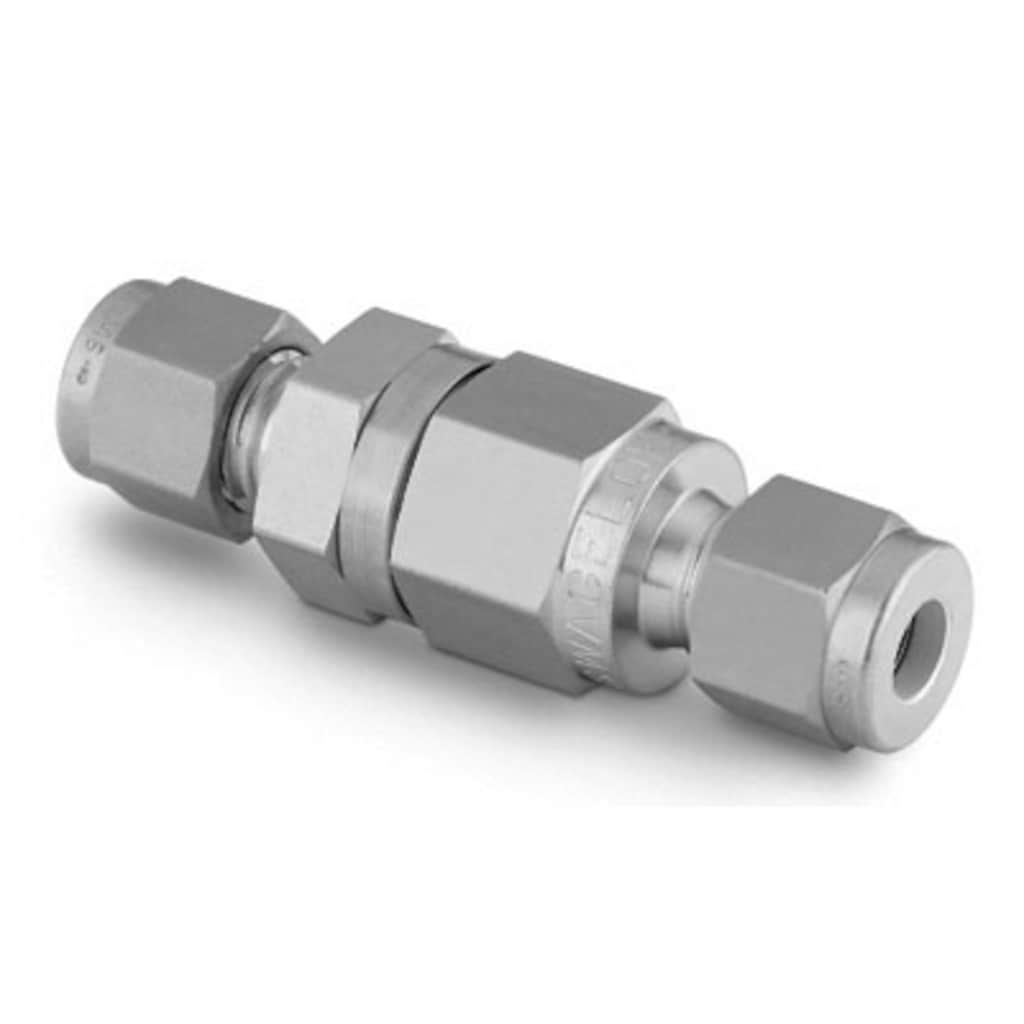 Swagelok SS-CHS8-1 316 SS Poppet Check Valve, 6000 psig (413 bar) rated, 1/2 in. Swagelok tube fitting, 1 psig (0.07 bar) cracking pressure