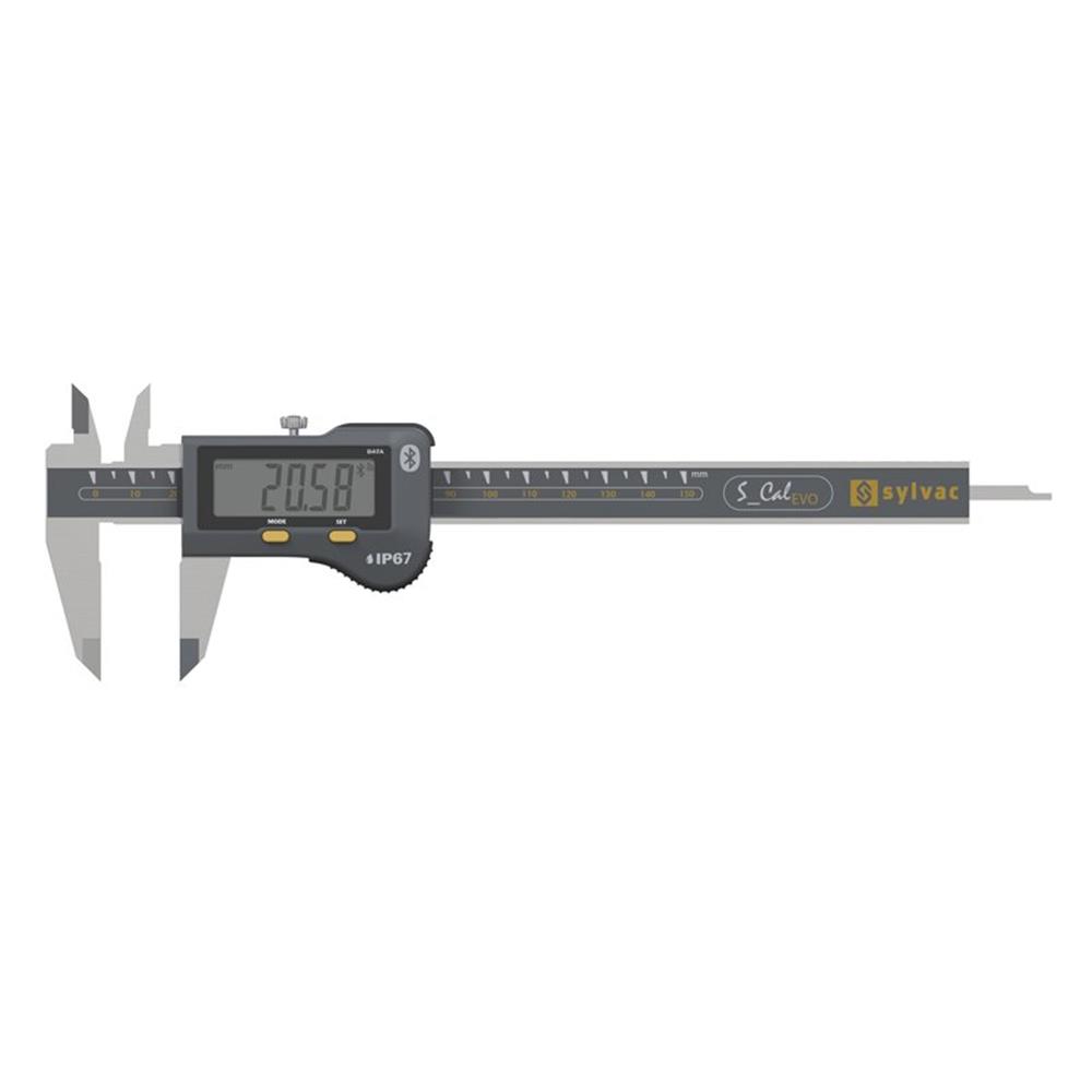 Sylvac S_Cal EVO SMART Digital Caliper Bluetooth - 0-200mm, 50mm, 0,01