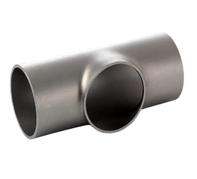 T-Piece short branch stainless welded flared - 60.3mm, 3mm, 127mm