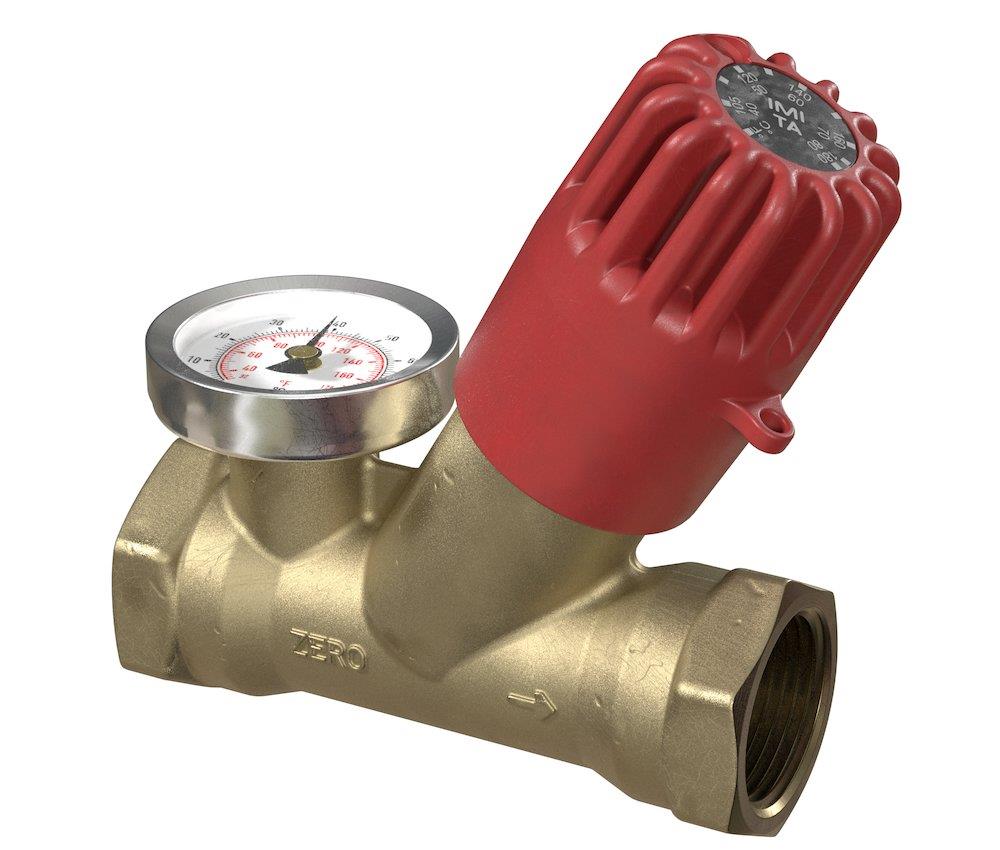 TA Therm ZERO Circulation Valve with thermometer - 20, 3/4"