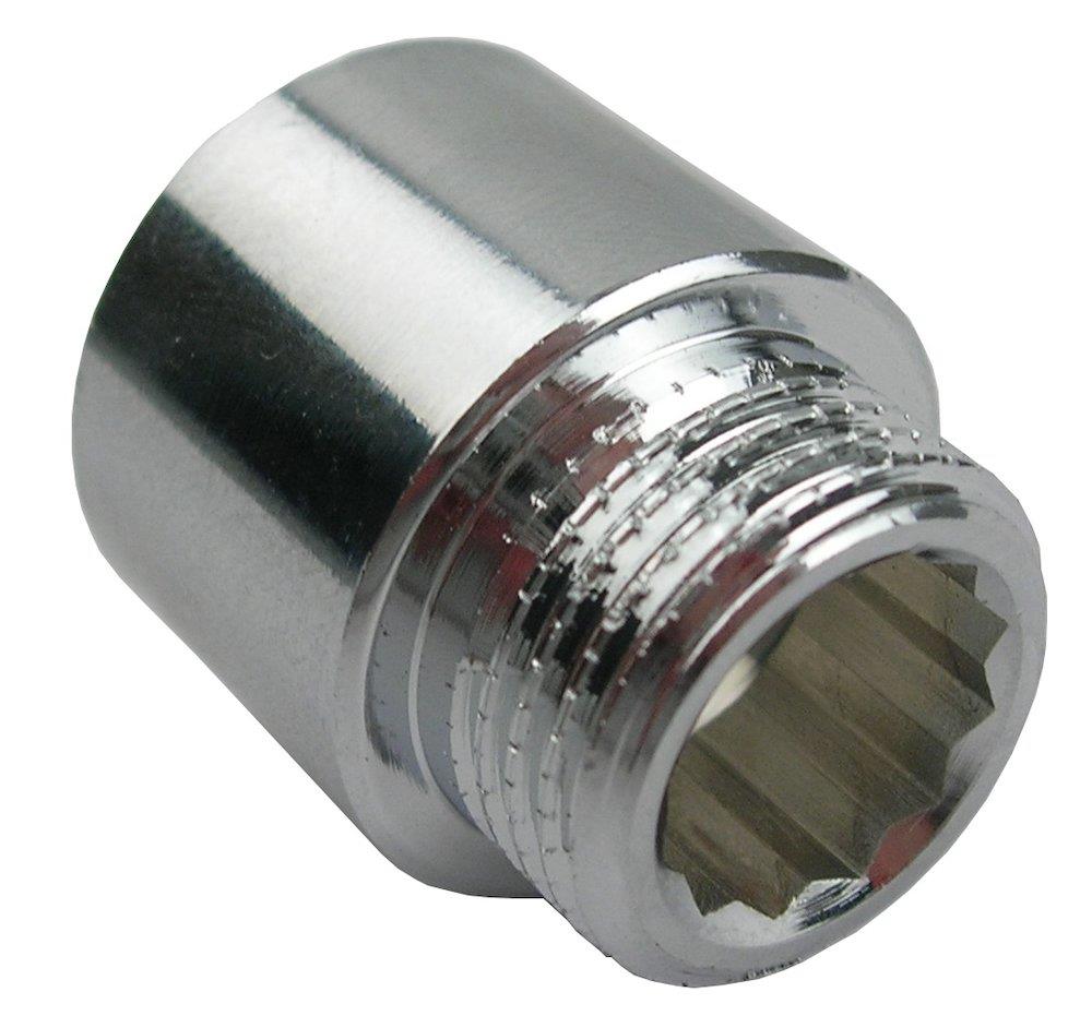Tap Extension chrome-plated brass - 1/2", 20mm