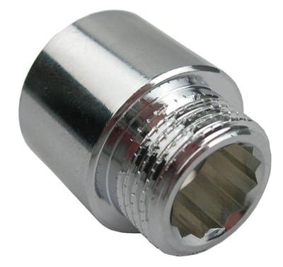 Tap Extension chrome-plated brass - 1/2", 40mm