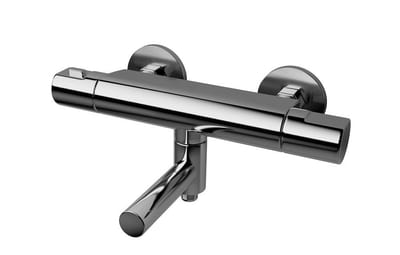 Tapwell ARM022 bath and shower thermostat - chrome-plated, 2 handles, spout included, no