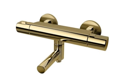 Tapwell ARM022 Bath and shower thermostat honey gold - gold, 2 handles, spout included, no water-saver