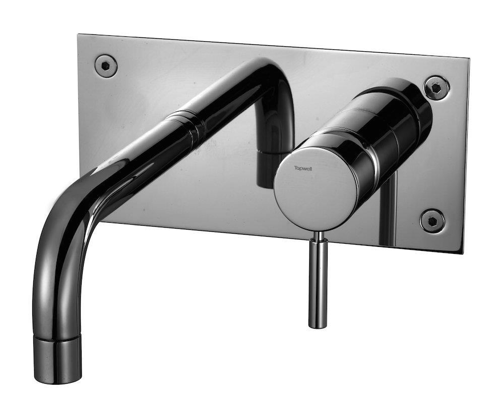 Tapwell BOX006 Washbasin faucet - 1 handles, 175mm, Fast, black chrome