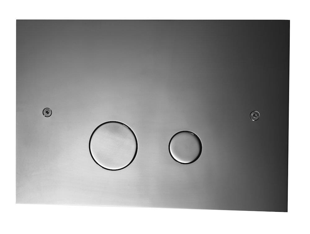 Tapwell DUO112 Operating Plate brushed black chrome - Front, black, black, Mechanical