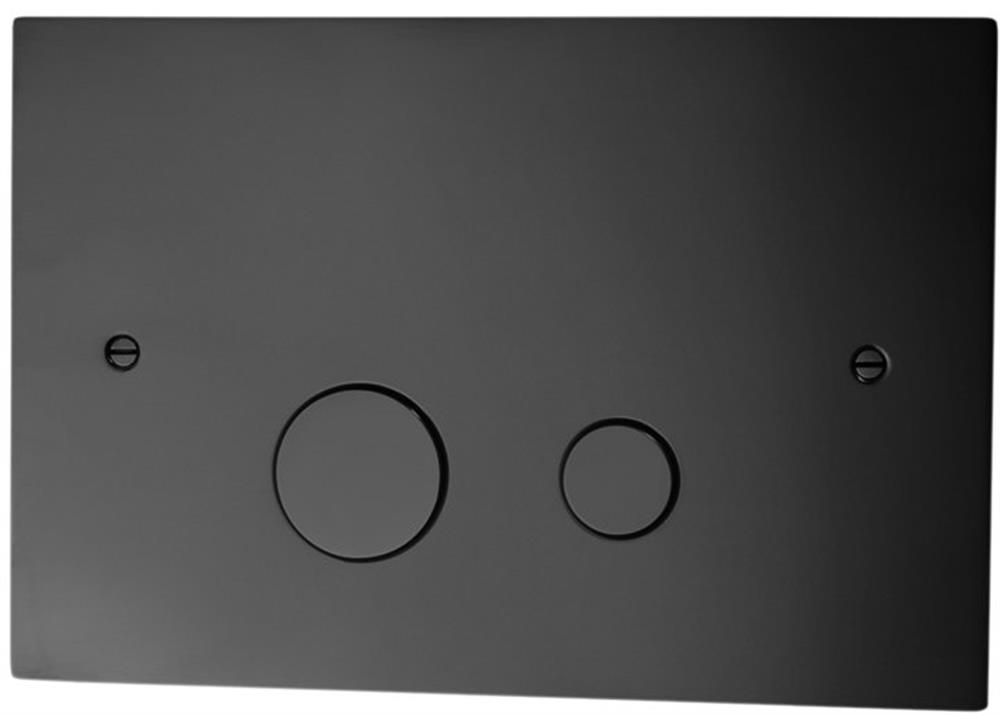 Tapwell DUO112 Cistern Flush Plate, matte black, mechanical, front actuation