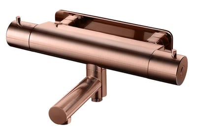 Tapwell EVM022 Bath and Shower Thermostat - Copper, 2 Handles, Spout Included, No