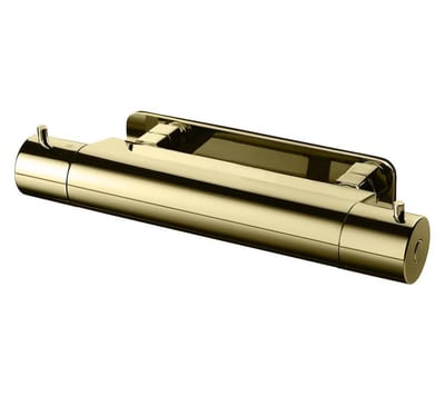 Tapwell EVM168 thermostat faucet, honey gold, two-handle, downward outlet