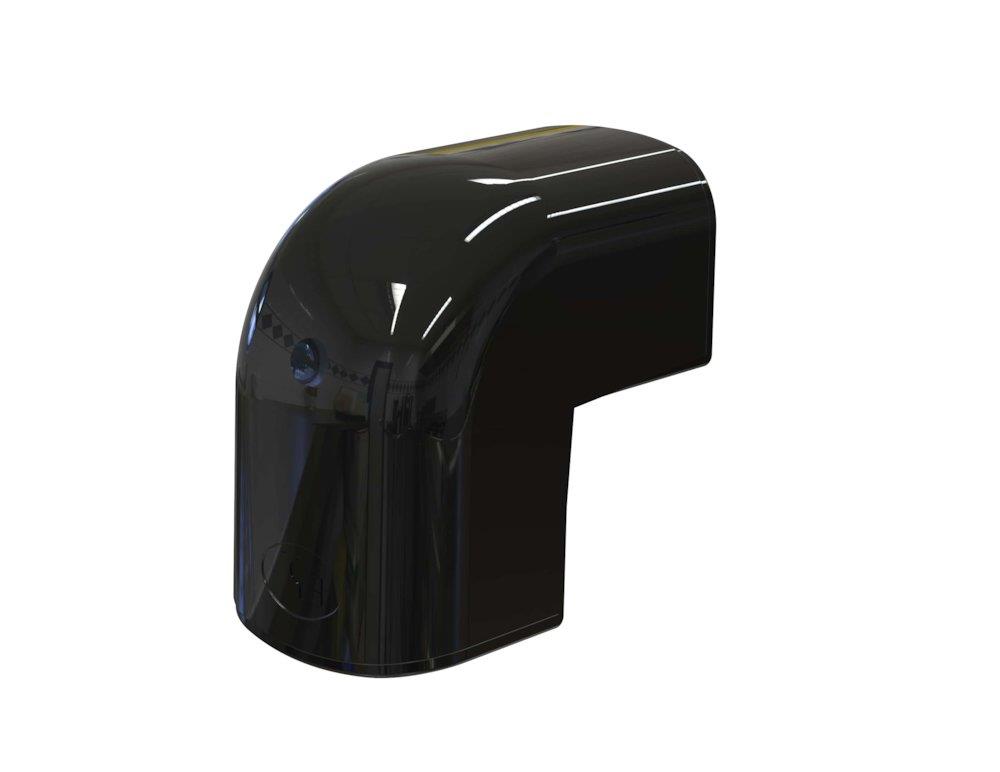 Tecnosystemi Optima CAE Duct Elbow external - 135, 104mm, plastic, black