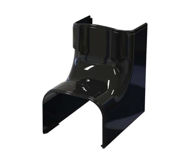 Tecnosystemi Optima CAI Duct Elbow inside - 155, 140mm, plastic, black