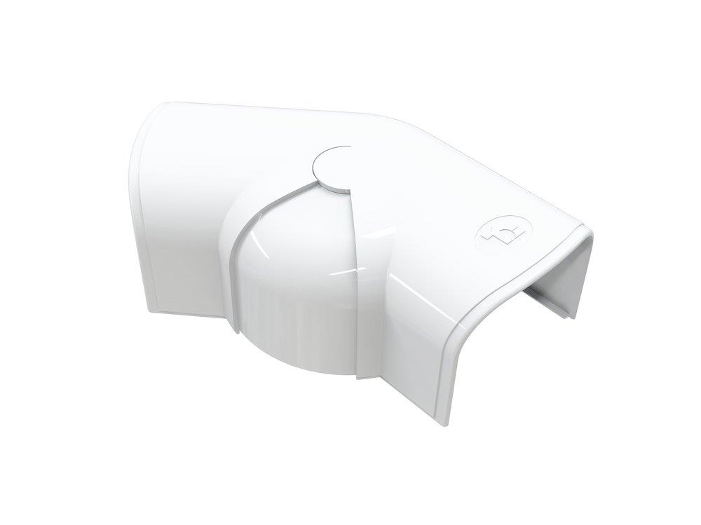 Tecnosystemi Optima CPS Duct Flex Angle - 75mm, plastic, white