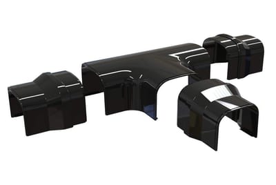 Tecnosystemi Optima DT Duct T-Piece - 100, 126mm, plastic, black