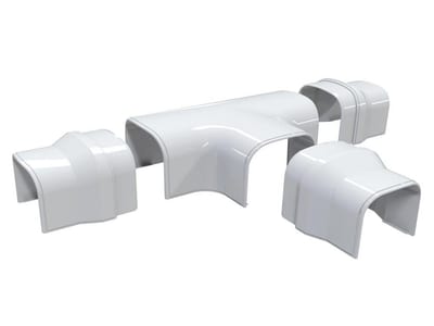 Tecnosystemi Optima DT Duct T-Piece - 102mm, plastic, white