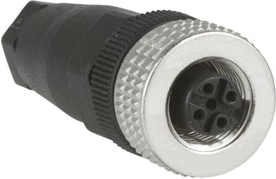 Telemecanique Sensors XZCC Connector Plug, 4P, M12 / PG7, Female Straight, Screw Connection
