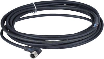 Telemecanique Sensors XZCP Sensor Cable - 3P, M8, Female angle, 10M, PUR-cable, black