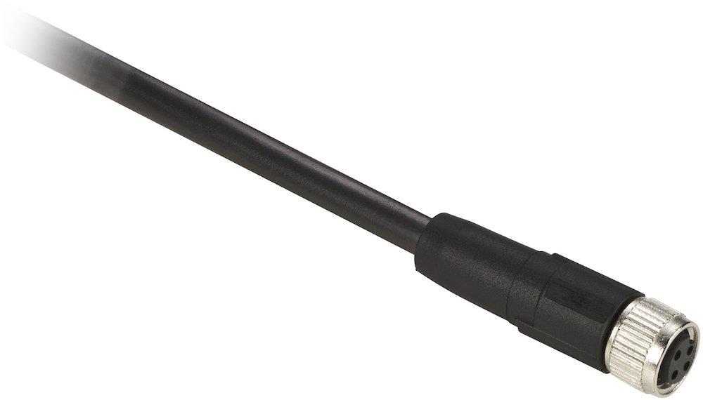 Telemecanique Sensors XZCP Sensor Cable - 4P, M8, Female straight, 5M, PUR-cable, black