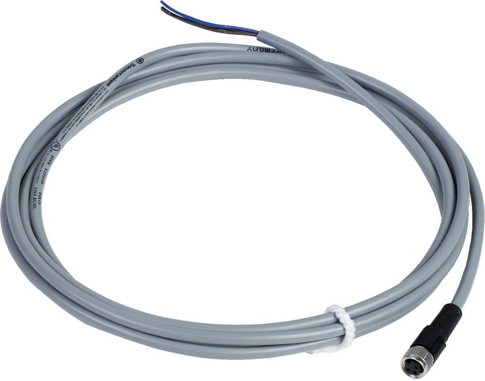 Telemecanique Sensors XZCPV Sensor Cable - 3P, M8, Female straight, 2M, PVC-cable, grey