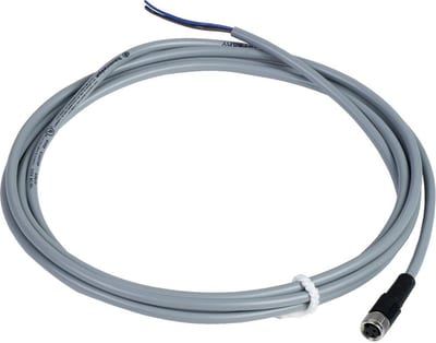 Telemecanique Sensors XZCPV Sensor Cable - 3P, M8, Female straight, 2M, PVC-cable, grey