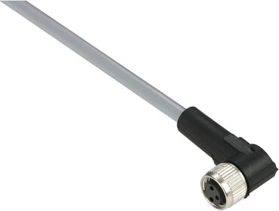 Telemecanique Sensors XZCPV Sensor Cable - 3P, M8, Female angle, 5M, PVC-cable, grey