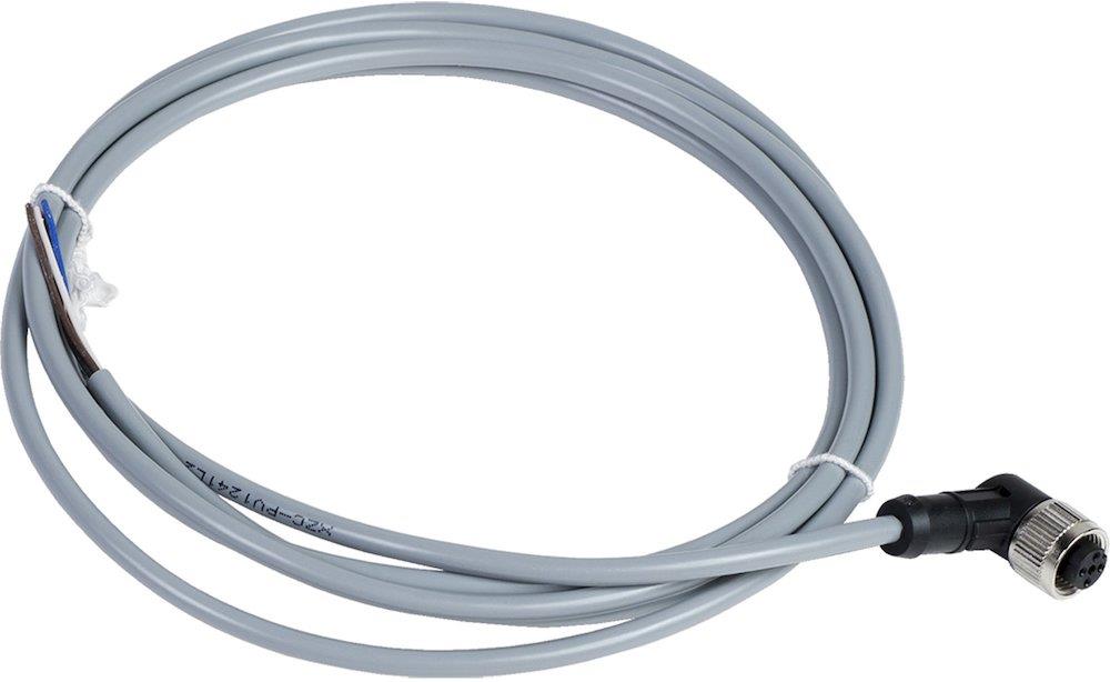 Telemecanique Sensors XZCPV Sensor Cable - 4P, M12, Female angle, 2M, PVC-cable, grey