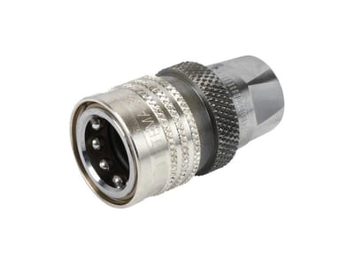 Tema 5000 Quick Coupling std brass chrome-plated BSPP socket - 1/2", 13, 300bar