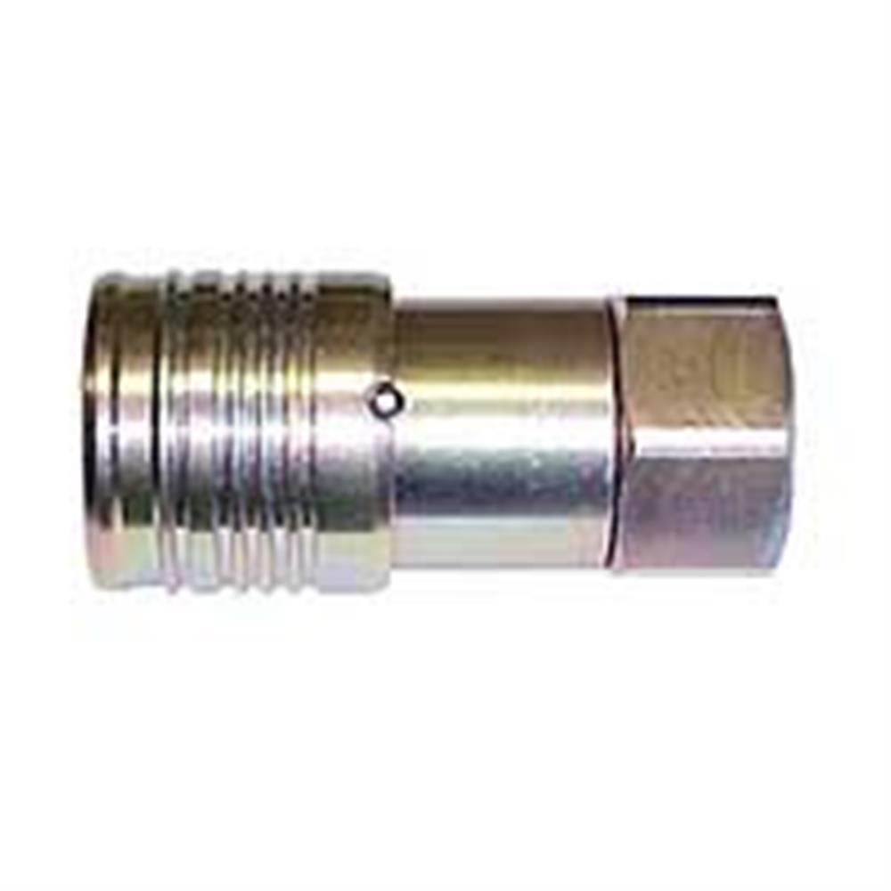 Tema FEM Quick Coupling flatface steel chromated BSPP socket - 1/4", 6, 315bar
