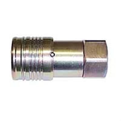 Tema FEM Quick Coupling flatface steel chromated BSPP socket - 1/4", 6, 315bar