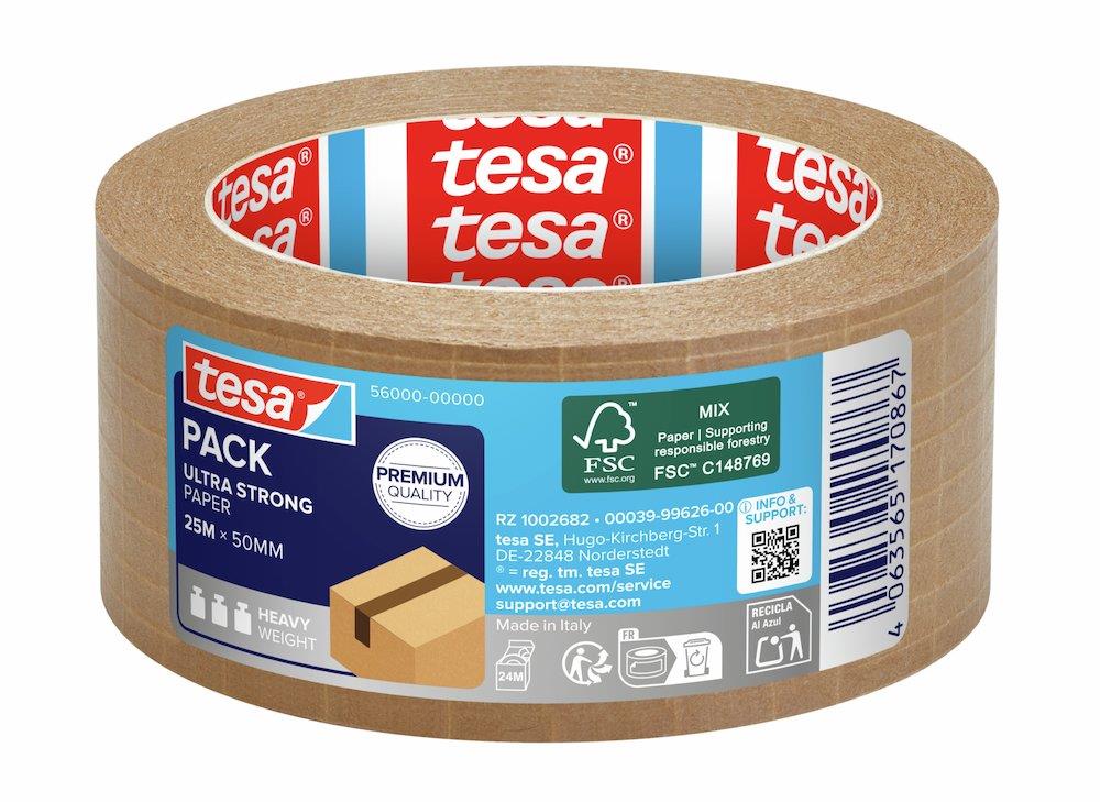 Tesa Pack Ultra Strong Paper Packing Tape brown - 50mm, 25M