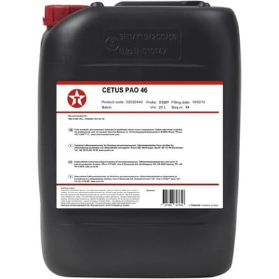 Texaco CETUS PAO 46 Compressor Oil can - 20L