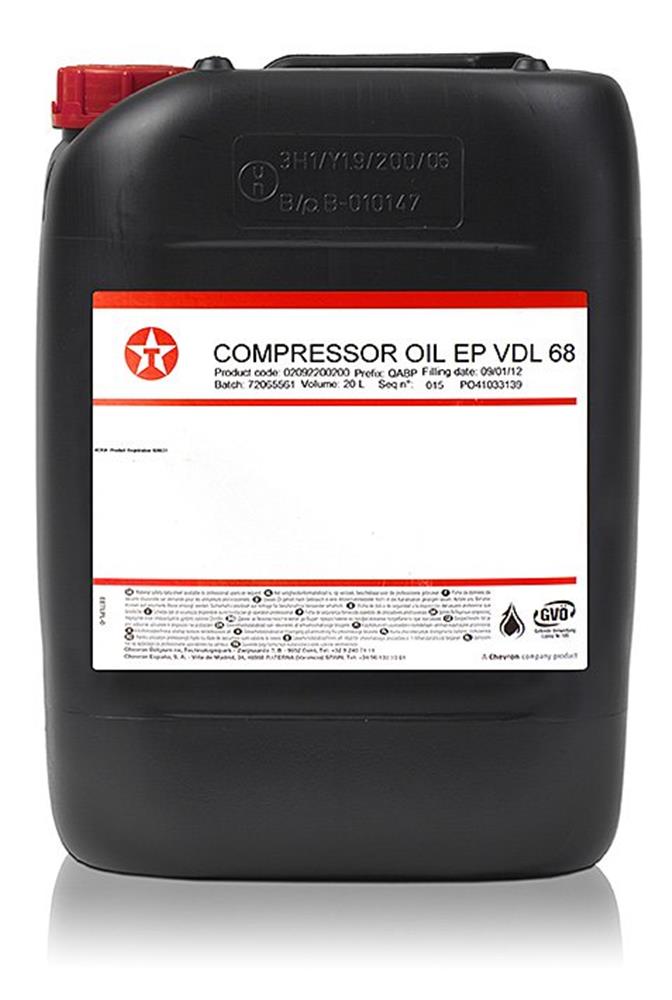 Texaco Cetus VDL 68 Compressor Oil can - 20L