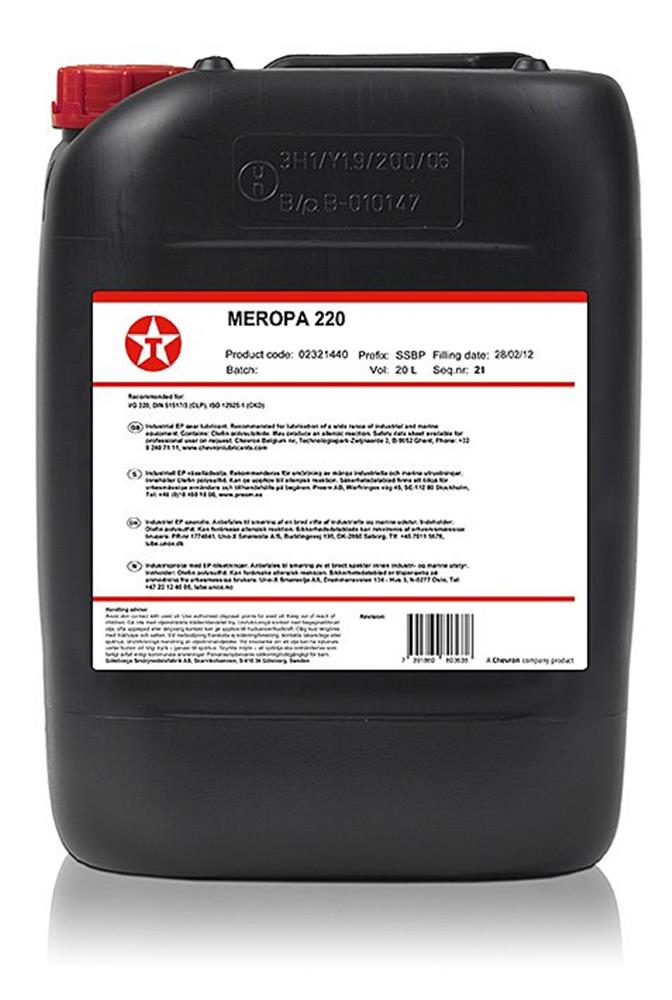 Texaco Meropa 220 Gear Oil can - 20L