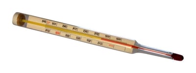 Thermometer Glass heavy-duty with red liquid - 1/2", -10-120°C, 300mm
