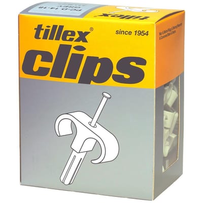 Tillex PC-D 14-18G Cable Clip double with plug - grey, 14 - 18mm, 2,5 x 40mm