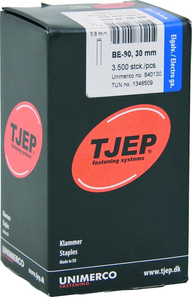 Tjep BE-90 Clamp - 30mm, 5.8mm, 3500PCS, electro-galvanised