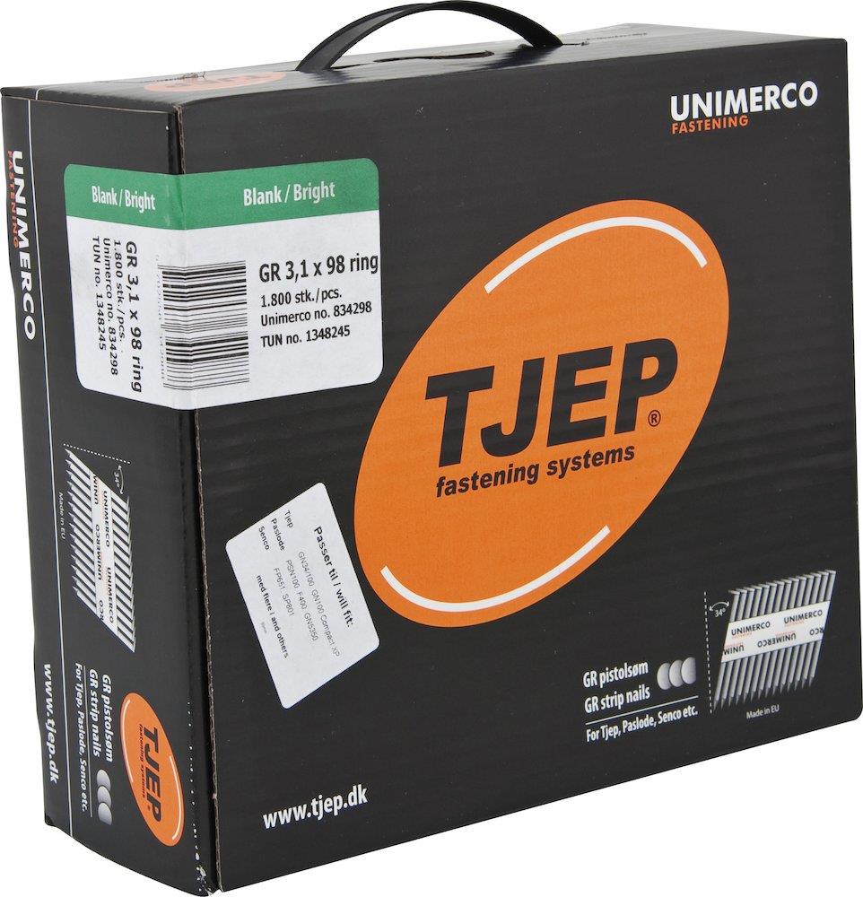 Tjep GR Ring Nail - 2800PCS, Bright, 3,1/98mm