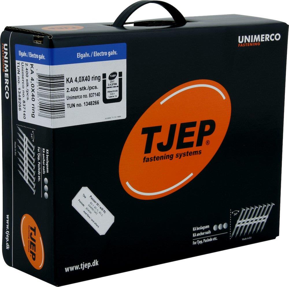 Tjep KA Bracket Nail Electro-Galvanised - 4 x 40 mm, 2400 pcs