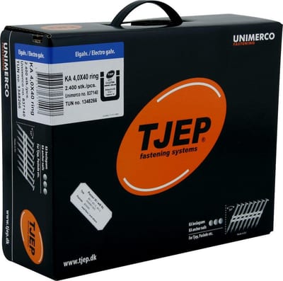 Tjep KA Bracket Nail Electro-Galvanised - 4 x 40 mm, 2400 pcs