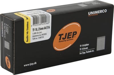 Tjep Pins - 25mm, 1,2mm, 5000PCS, stainless A4