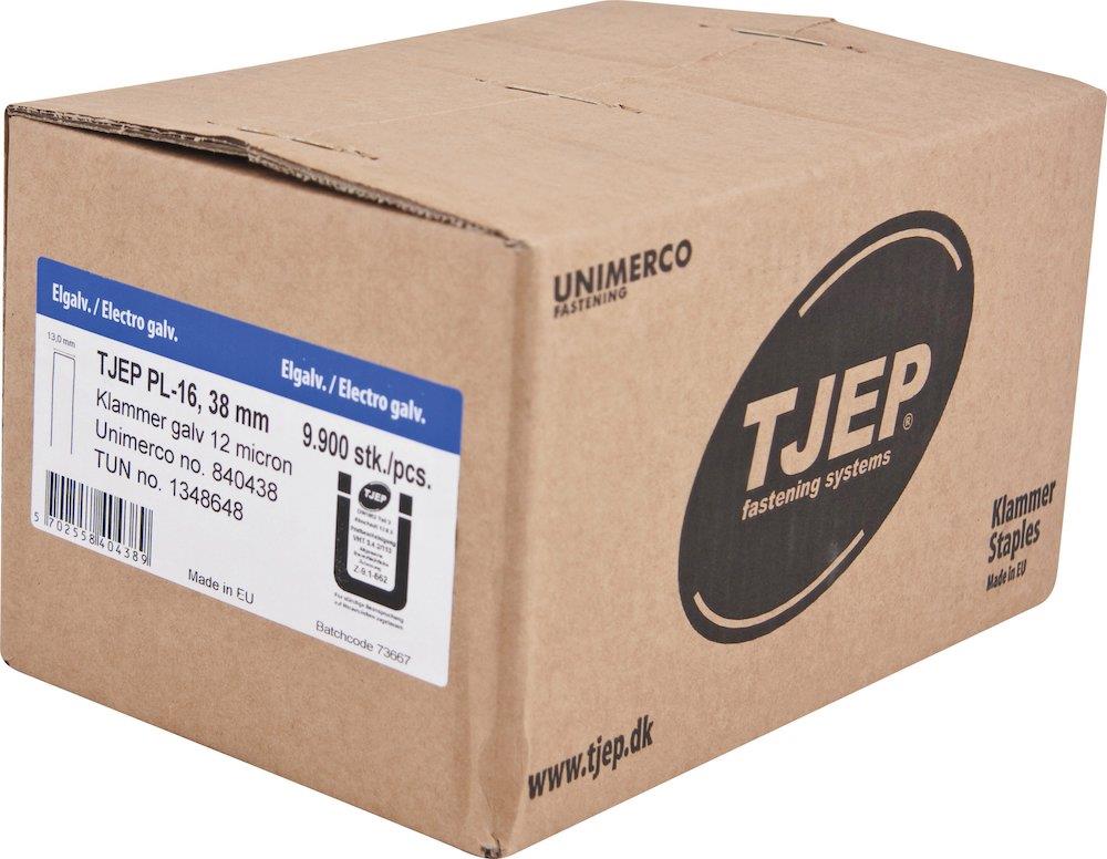 Tjep PL-16 Staples Electro-Galvanised - 38 x 13 mm, 9900 pcs