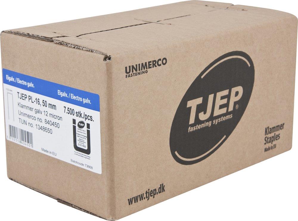 Tjep PL-16 Staples electro-galvanised - 50 x 13 mm, 7500 pcs