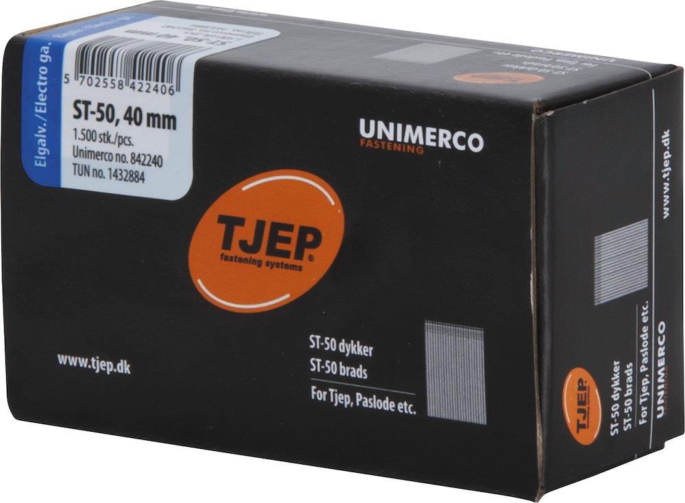 Tjep ST-50 Steel Finishing Nail - 20mm x 1.8mm, Electro-Galvanised, 3000 pcs