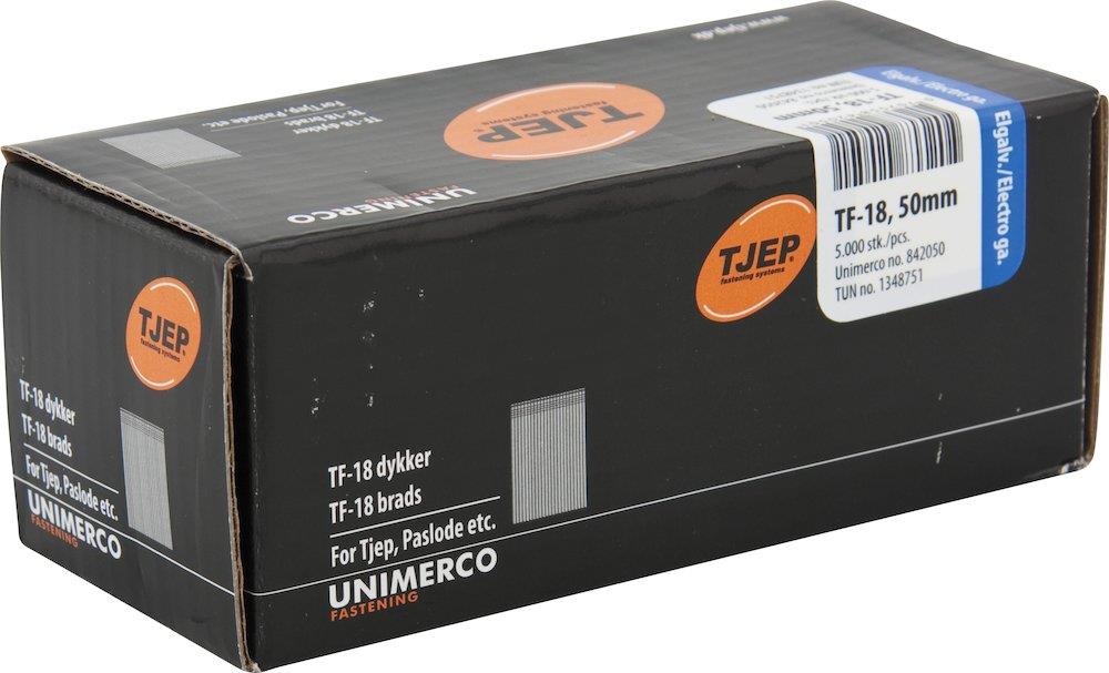 Tjep TF-18 Finish Nails Electro-Galvanised - 50 x 1.2 mm, 5000 pcs