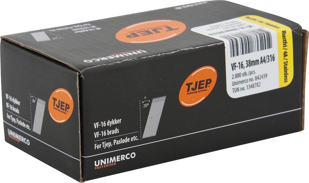Tjep VF16 Finishing Nail - 51mm, 1.6mm, 2000PCS, stainless A4