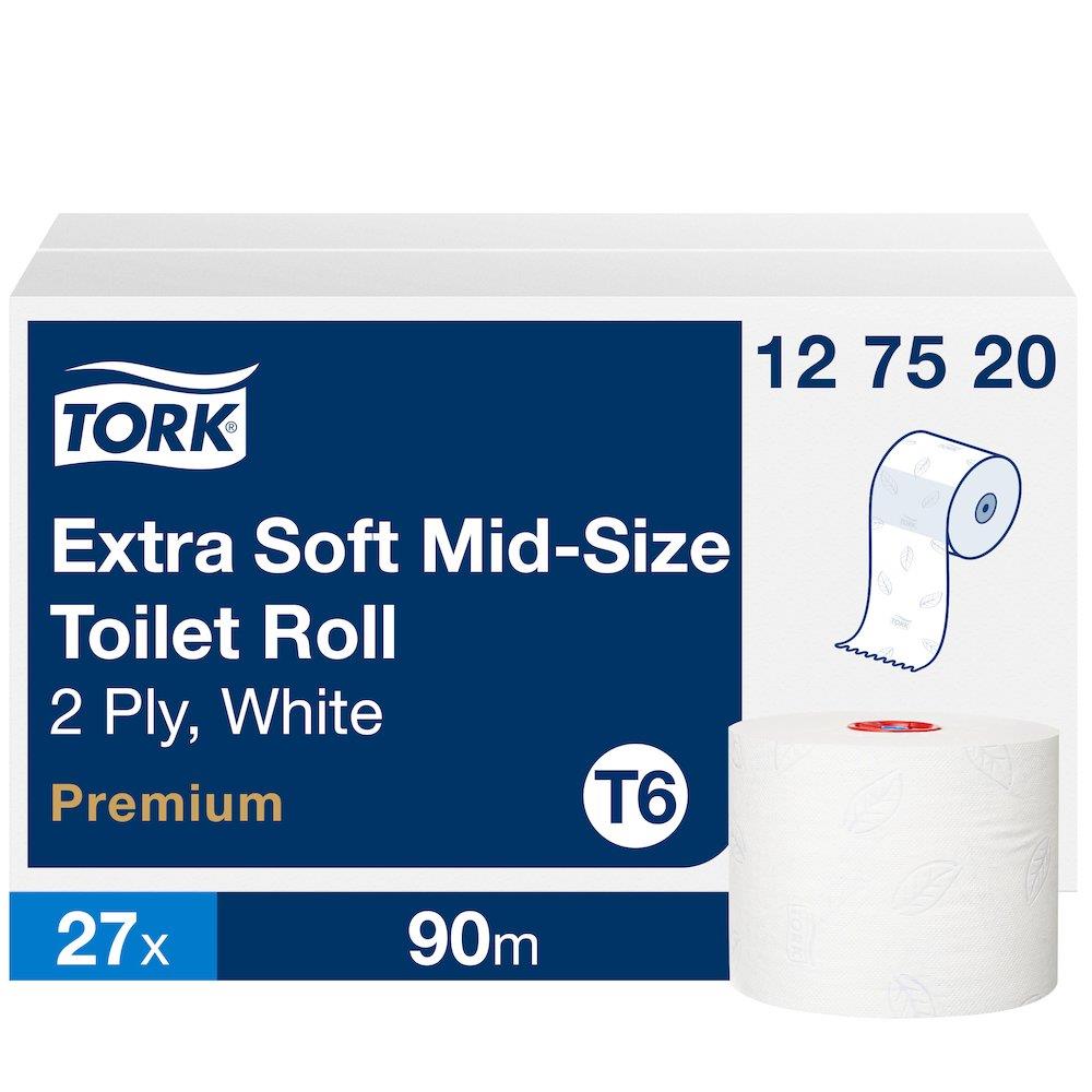 Tork Compact roll Toilet Paper white - 9.9cm, 90M, 27PCS, 2PCS, T6